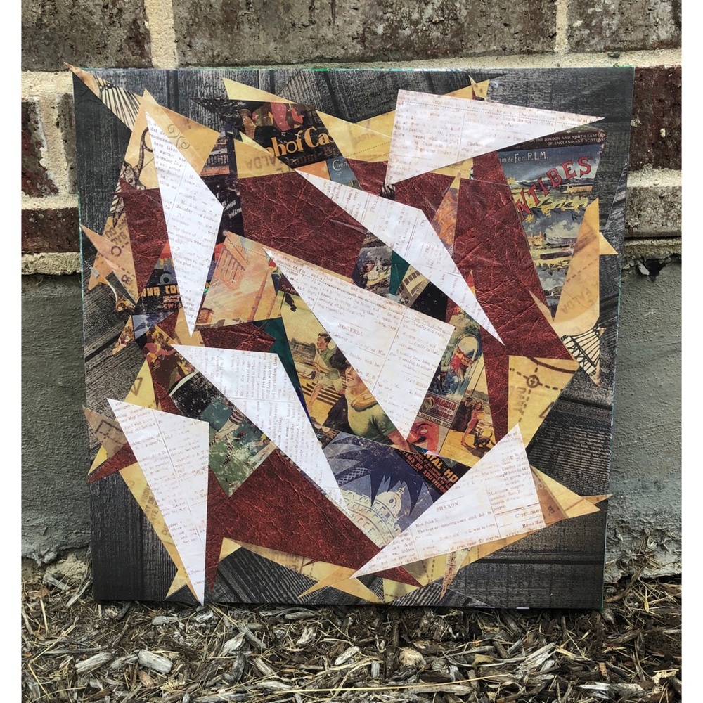 ✨Original Handmade Analog Collage on Canvas✨